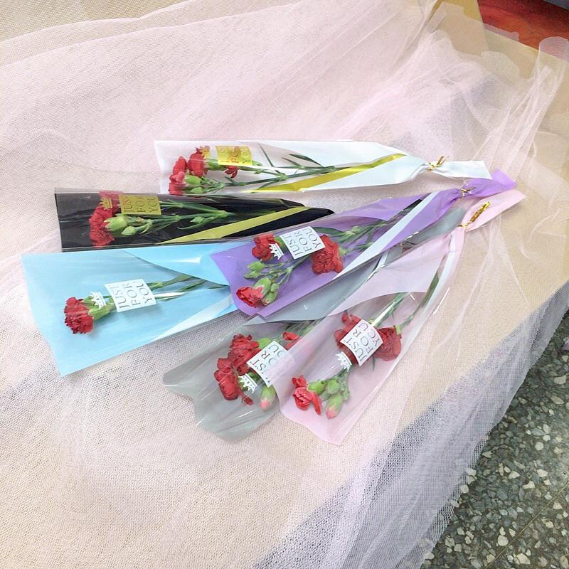 單支鮮花包裝 套袋 花套 玫瑰花包裝 康乃馨包裝袋 康乃馨花套 金莎巧克力花 包裝紙包裝袋 單支包裝材料 單支花套 單枝-細節圖9