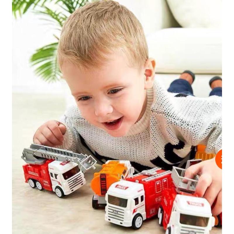 吊車 玩具車 機車 兒童玩具 工程車 迴力車 消防車 環衛 挖土機 變形小汽車男女孩 生日禮物 小車車 模型車 獎品禮物-細節圖5