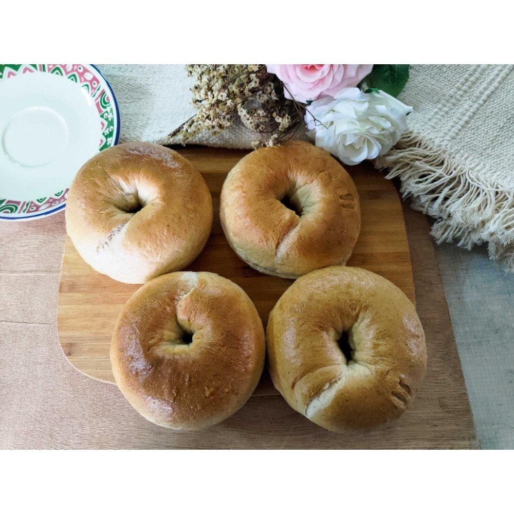 [圓之坊]裸麥貝果bagel 堅果果乾自製內餡 老麵製作手工川燙 外Q內軟 低糖低油奶素 絕無添加 單純健康 下單後現做-細節圖3