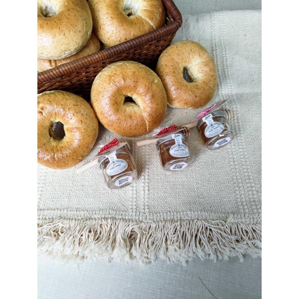 [圓の坊/圓之坊]石臼全麥手工貝果bagel 外Q內軟 低糖低油奶素 絕無添加 單純健康 下單後現做-細節圖3