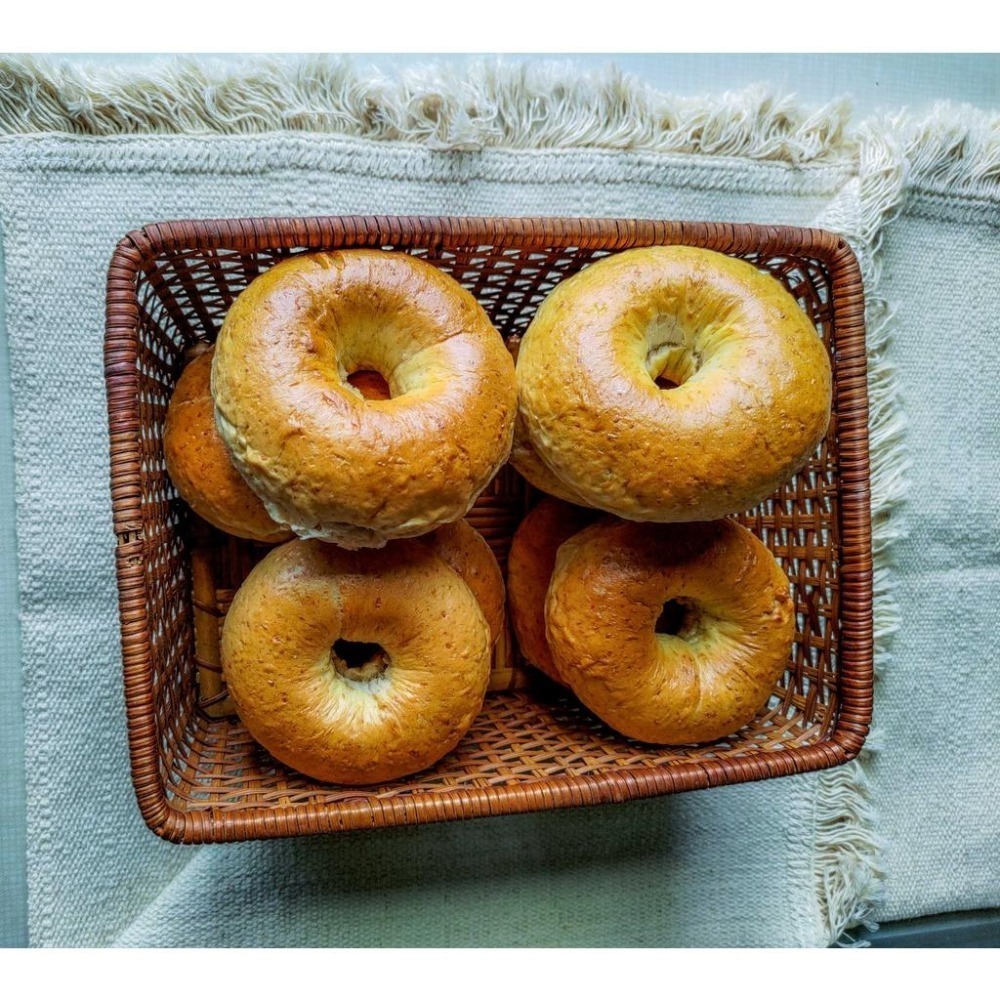 [圓の坊/圓之坊]石臼全麥手工貝果bagel 外Q內軟 低糖低油奶素 絕無添加 單純健康 下單後現做-細節圖7