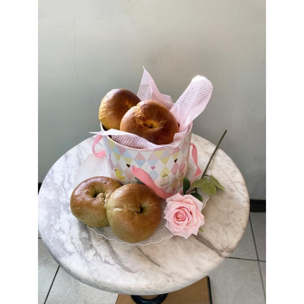 [圓之坊] 手工bagel ＂靜岡抹茶貝果＂ 日本進口靜岡小柳津香濃抹茶 外Q內軟 低糖低油奶素 絕無添加 單純健康-細節圖2