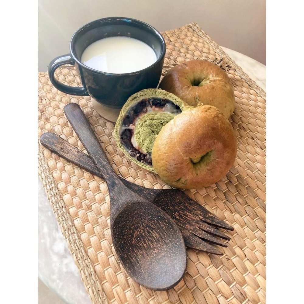 [圓之坊] 手工bagel ＂靜岡抹茶貝果＂ 日本進口靜岡小柳津香濃抹茶 外Q內軟 低糖低油奶素 絕無添加 單純健康-細節圖3