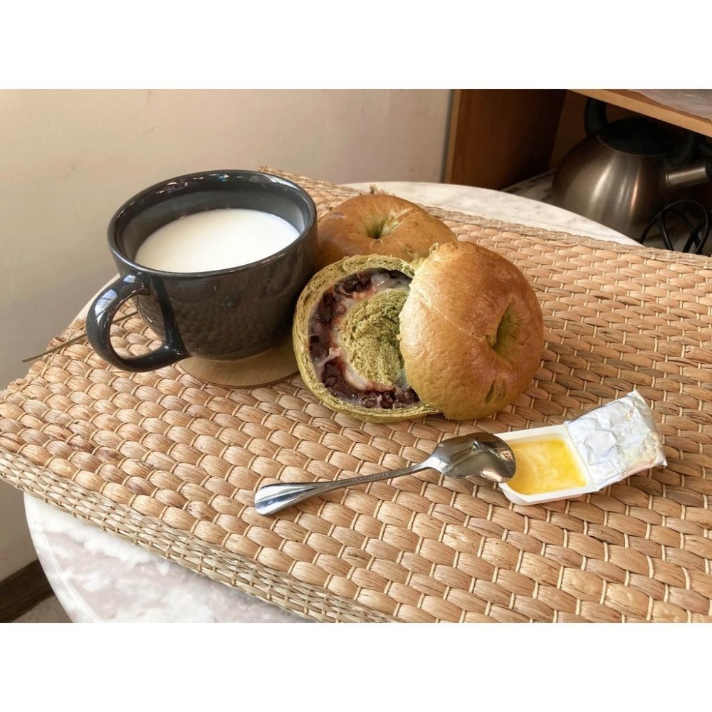 [圓之坊] 手工bagel ＂靜岡抹茶貝果＂ 日本進口靜岡小柳津香濃抹茶 外Q內軟 低糖低油奶素 絕無添加 單純健康-細節圖5