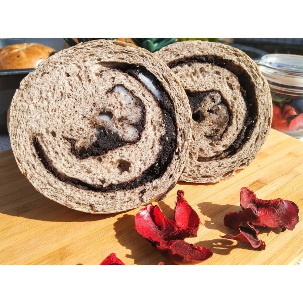 [圓之坊]手工bagel ＂芝麻貝果＂純養生黑芝麻 香濃芝麻餡 外Q內軟 低糖低油奶素 絕無添加 單純健康 下單後現做-細節圖3