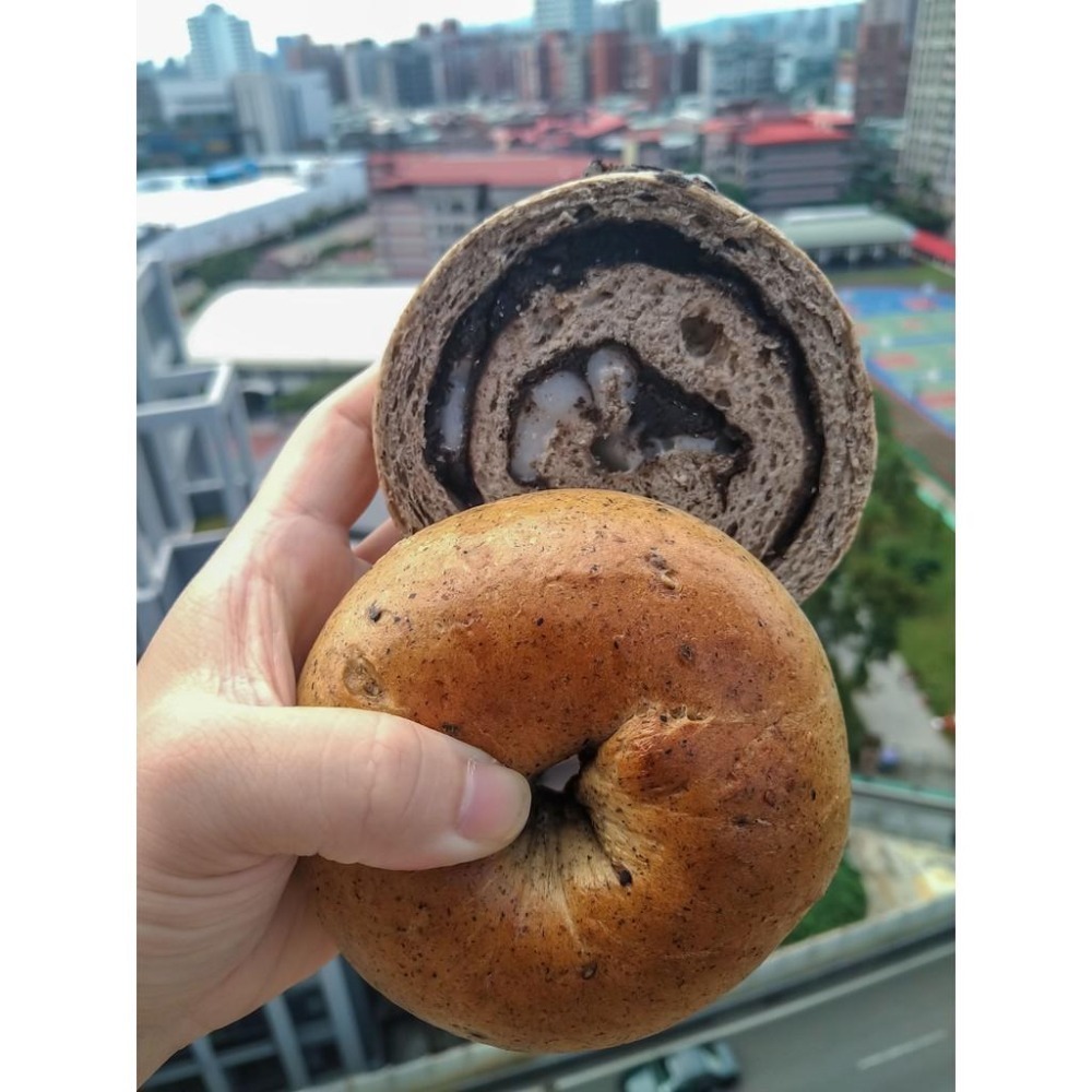 [圓之坊]手工bagel ＂芝麻貝果＂純養生黑芝麻 香濃芝麻餡 外Q內軟 低糖低油奶素 絕無添加 單純健康 下單後現做-細節圖5