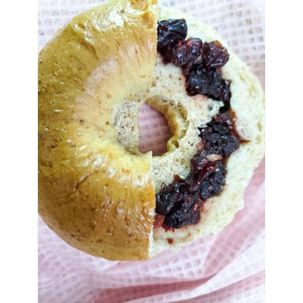 [圓の坊]＂手工貝果 bagel ＂亞麻貝果＂ 養生純亞麻製作 外Q內軟 低糖低油奶素 絕無添加 單純健康 下單後現做-細節圖4