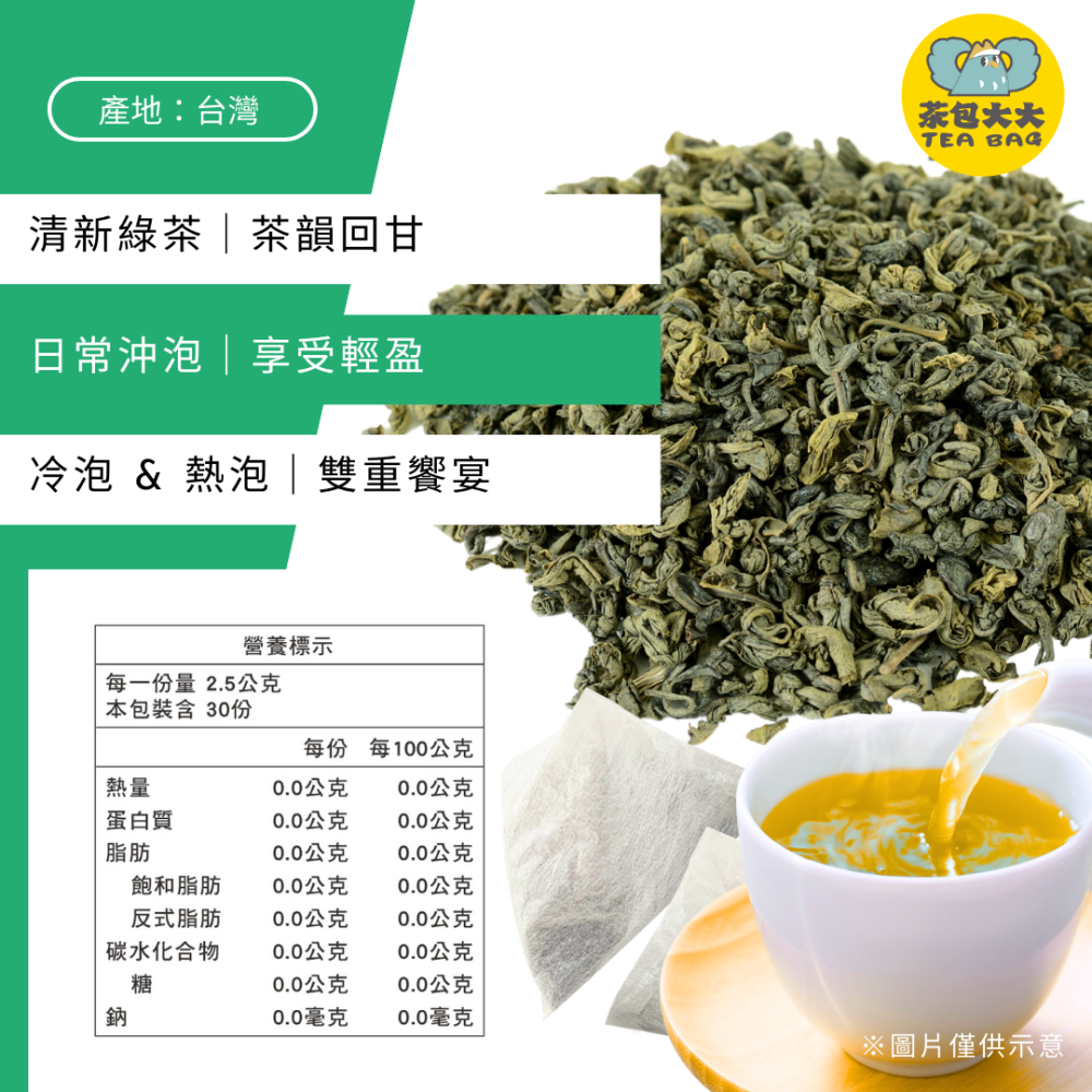 油切綠茶(30入/袋)｜三角立體茶包 冷泡熱泡皆可 下午茶 台灣現貨 每天出貨 SGS檢驗合格-細節圖2