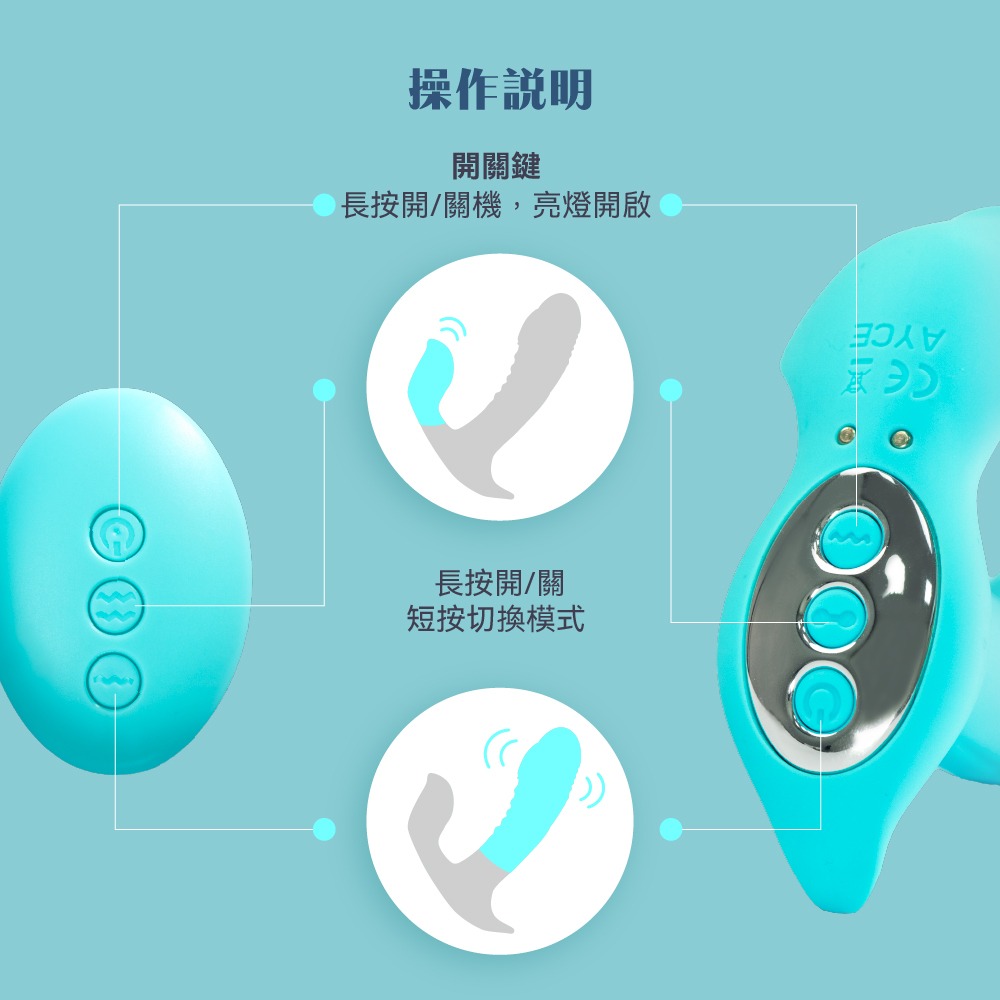AYCE 搖控穿戴拍拍衝刺棒 情趣按摩棒-細節圖9
