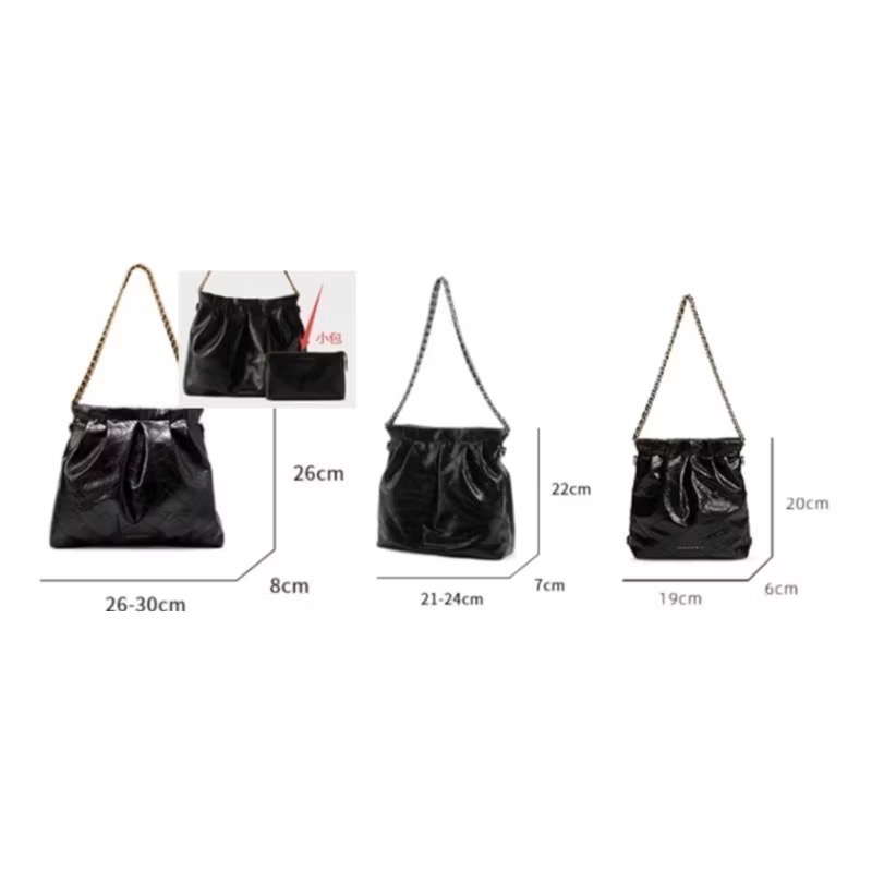 ￼開發票🧾Chrs代購🔥新加坡小CK最新款迷你款小香風Duo 細鍊抓皺流浪包 後背包 托特包垃圾袋大號 中號 小號-細節圖8