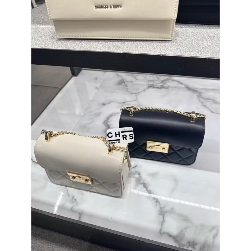 ￼開發票🧾Chrs代購 🔥 小ck小香風 鏈條包 菱格紋 小方包 側背包 單肩包-細節圖2