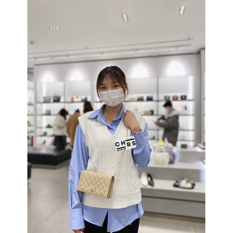 開發票🧾Chrs代購 💗Charles & Keith 小CK WOC小香風 菱格鍊帶長夾 黑 CK6-708404-細節圖4