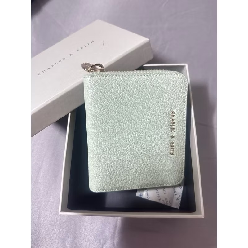 ￼開發票🧾Chrs代購 Charles & Keith 小ck 拉鍊 短夾 皮夾 卡夾 皮包 CK6-10770597-細節圖5