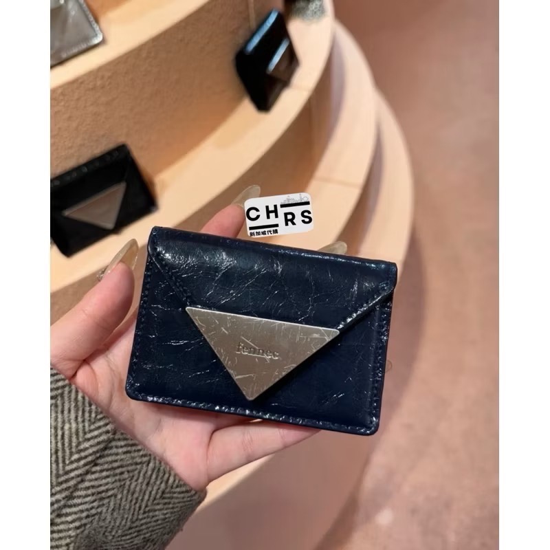 ￼開發票Chrs代購🇰🇷 FENNEC CRINKLE TRIANGLE WALLET 漆皮零錢袋 皮夾 三折短夾-細節圖6