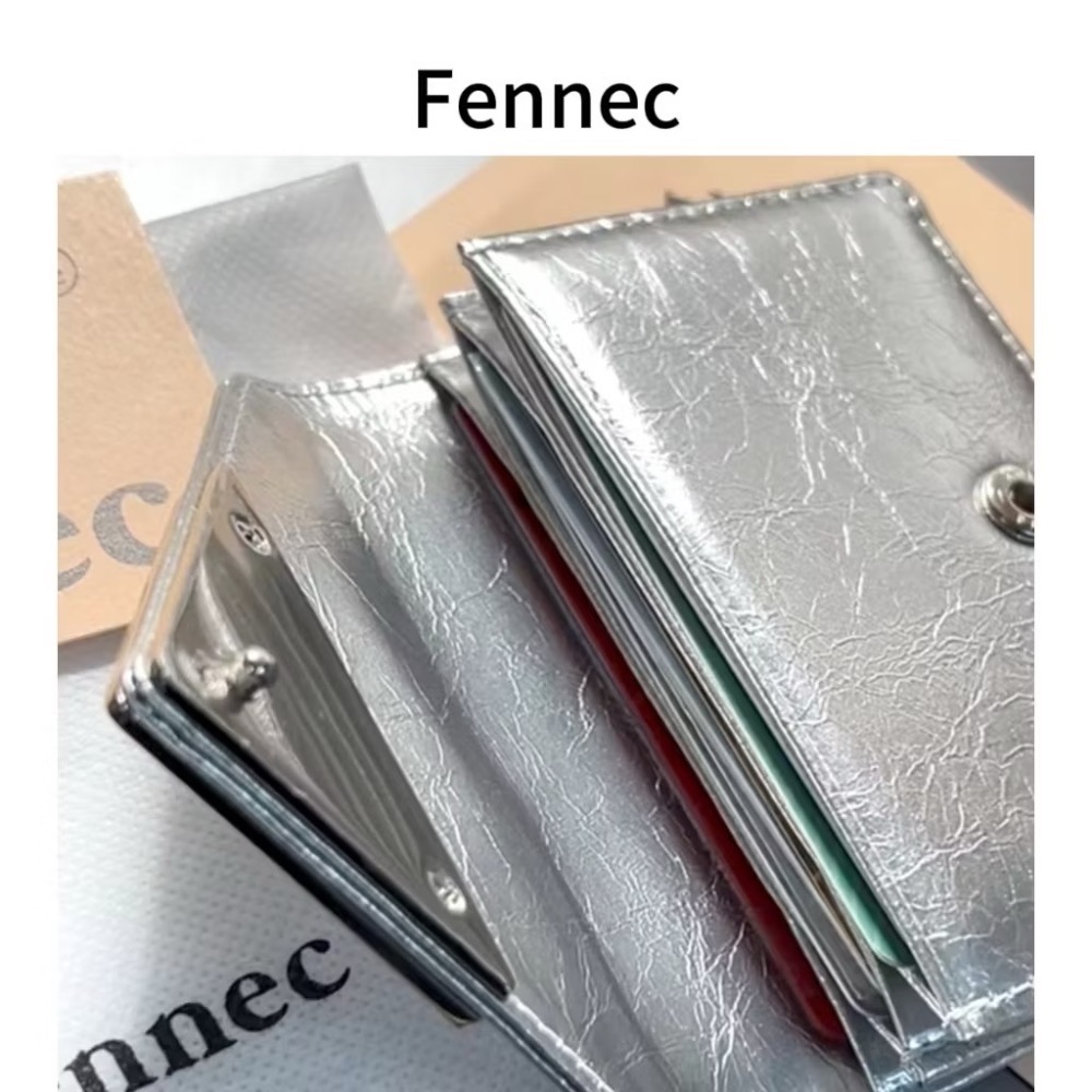 ￼開發票Chrs代購🇰🇷 FENNEC CRINKLE TRIANGLE WALLET 漆皮零錢袋 皮夾 三折短夾-細節圖8