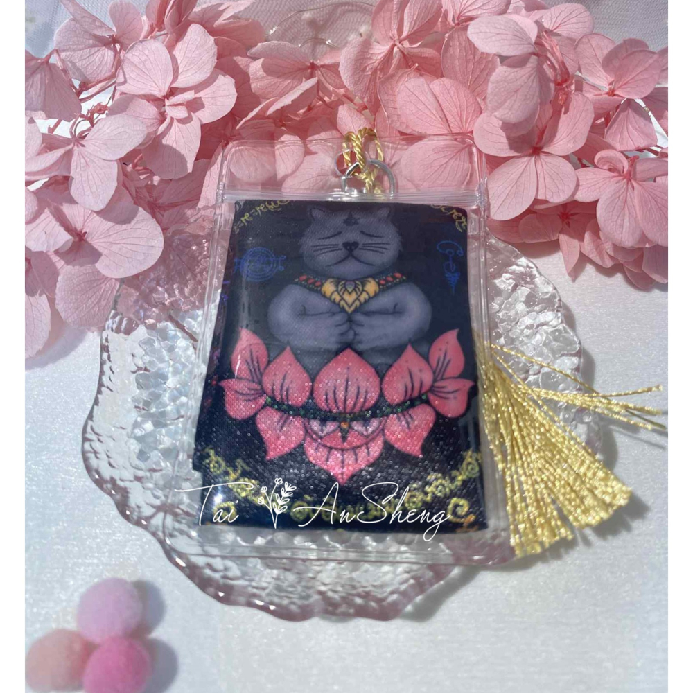 【泰安勝】阿贊班迪 阿贊黑貓 貓王 貴人符布 太歲符布 護身符 符布-細節圖2