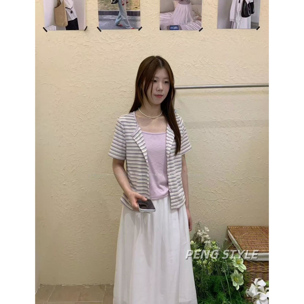 【PENG_STYLE】預購#8314 條紋假兩件上衣-細節圖5