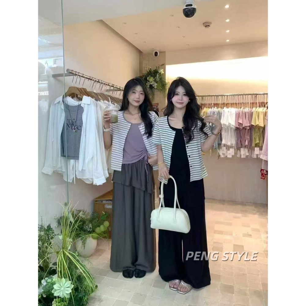 【PENG_STYLE】預購#8314 條紋假兩件上衣-細節圖6