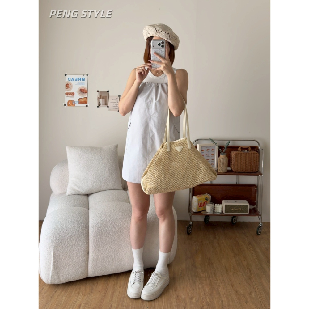 【PENG_STYLE】預購#2002-2 韓🇰🇷春夏款🍋兩件式背心短洋-細節圖5
