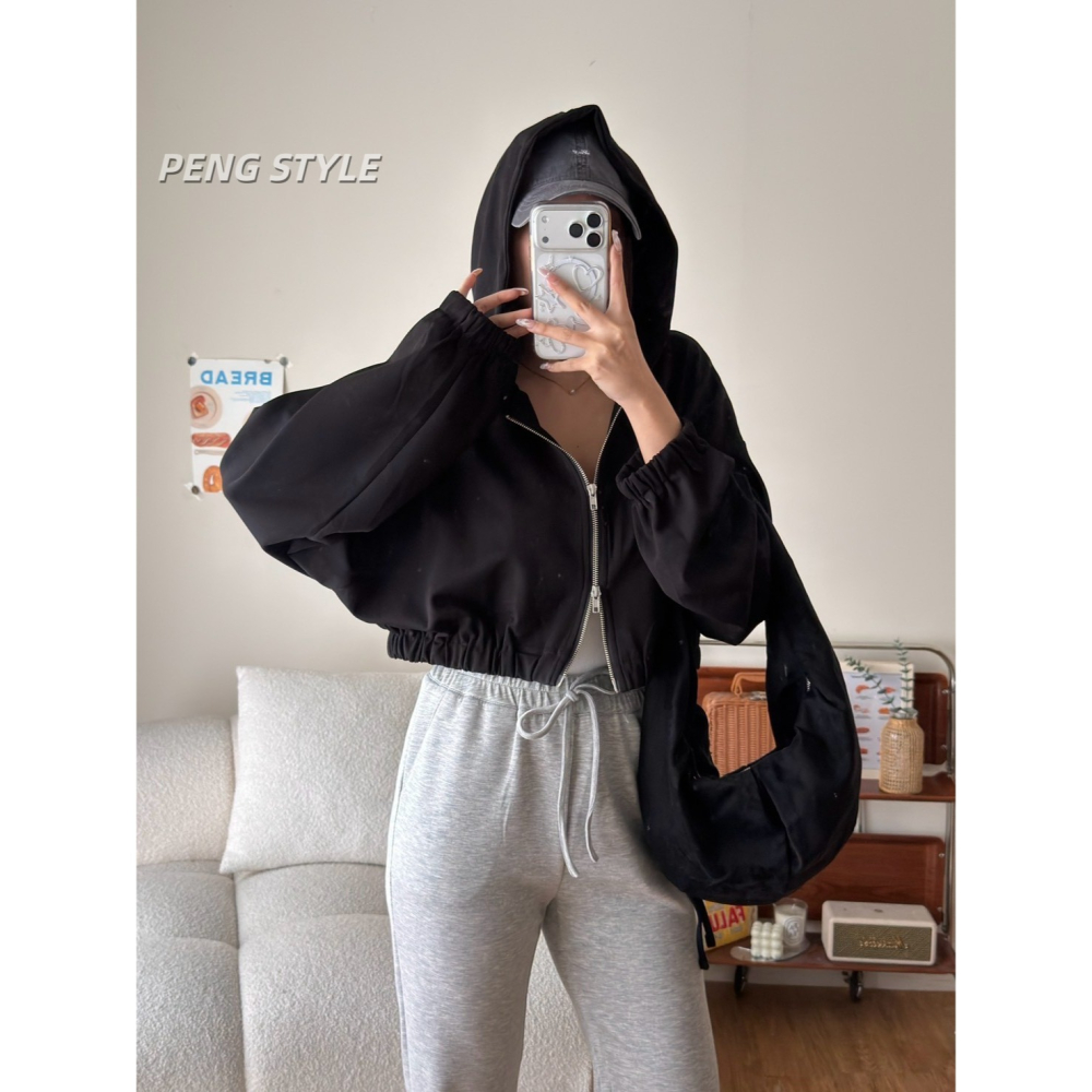 【PENG_STYLE】8月新款✨預購#85242 春夏季新款搭配𝗼𝗼𝘁𝗱涼感防曬拉鍊外套-細節圖6