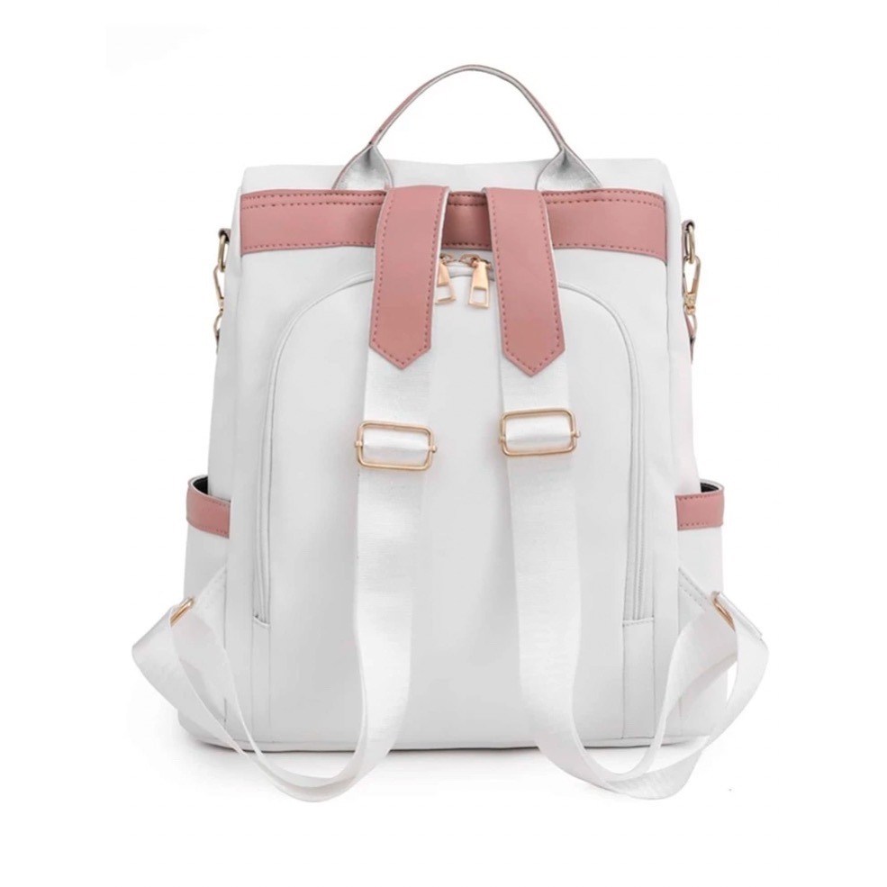 防水防盗拼色後背包-細節圖2