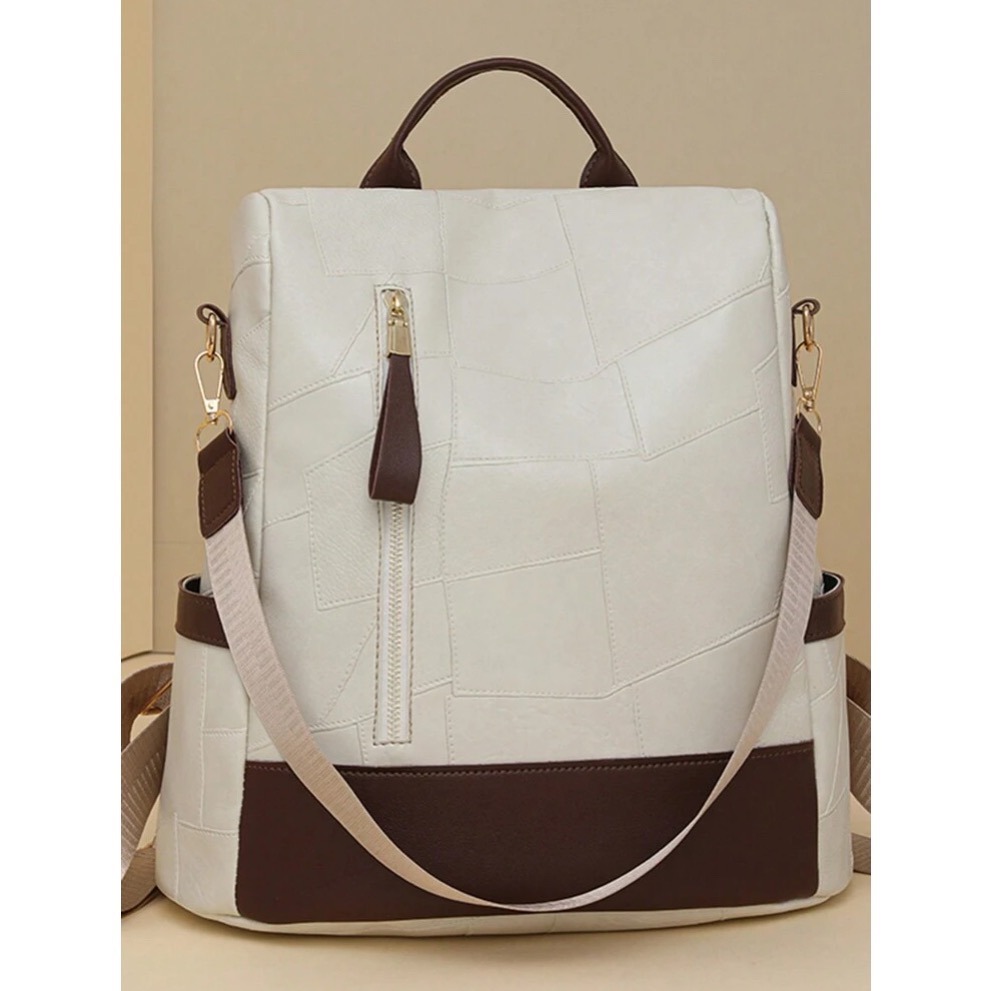 防水防盗拼色後背包-細節圖8