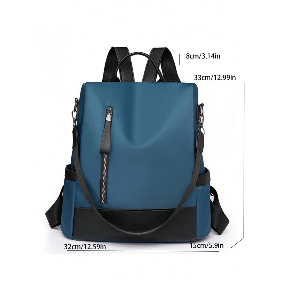 防水防盜拼色後背包-細節圖6