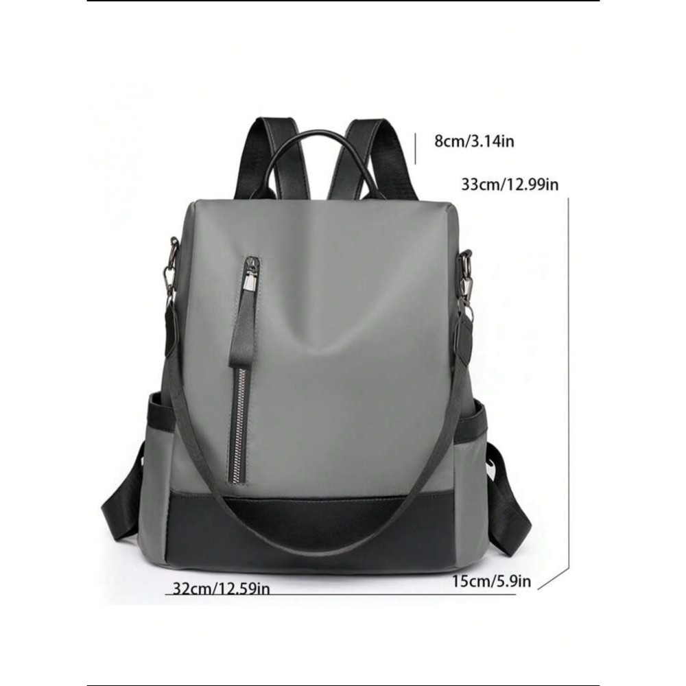 防水防盜拼色後背包-細節圖8