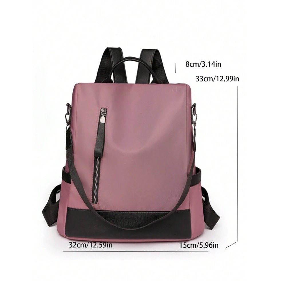 防水防盜拼色後背包-細節圖10