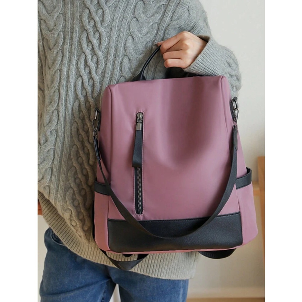 防水防盜拼色後背包-規格圖10