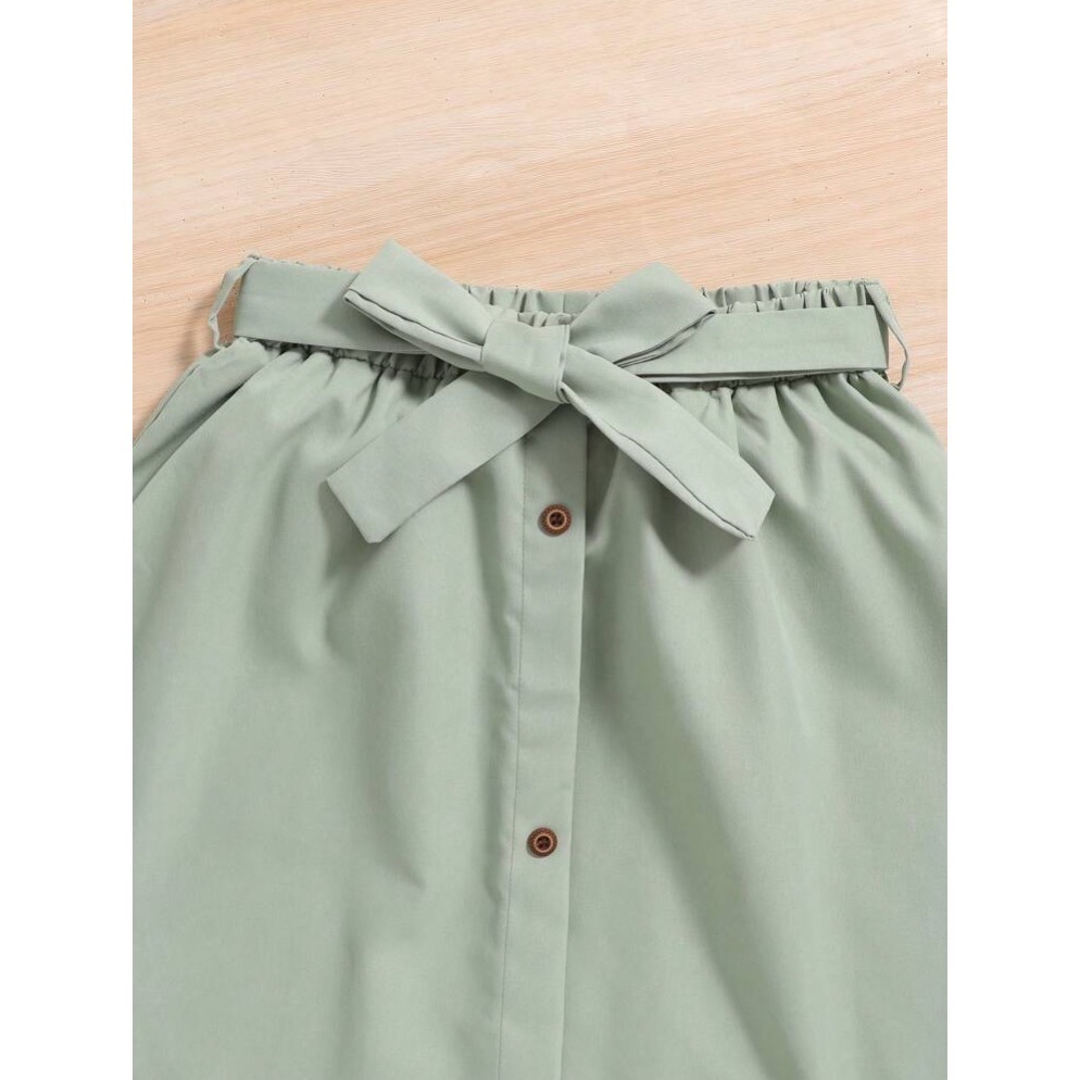 圓領T恤與鬆緊帶長裙套裝-細節圖6