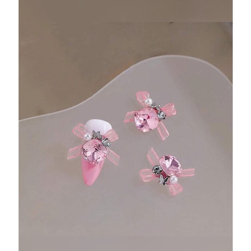 蕾絲蝴蝶結水鑽美甲組-規格圖7