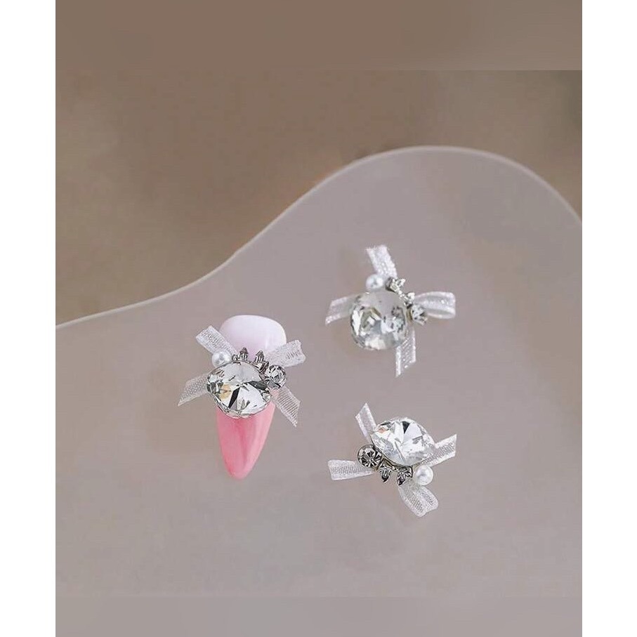 蕾絲蝴蝶結水鑽美甲組-規格圖7