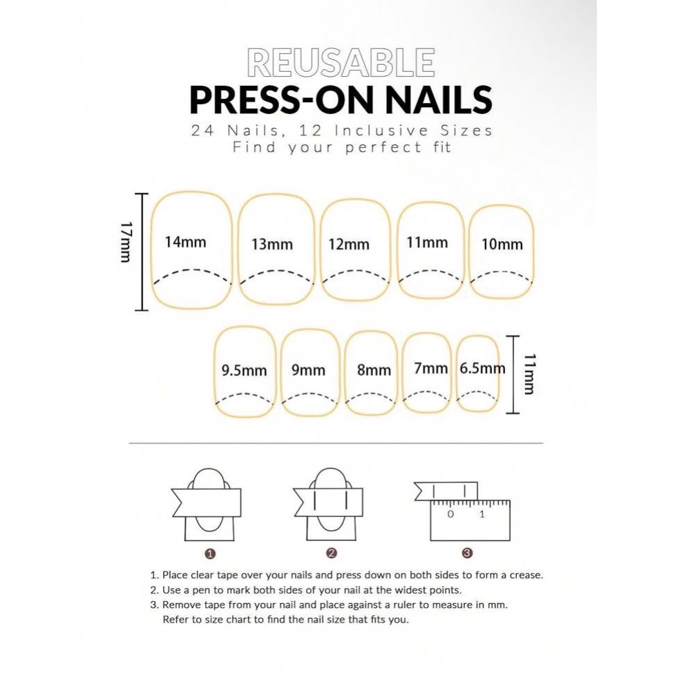 短方型美甲貼片組-細節圖9