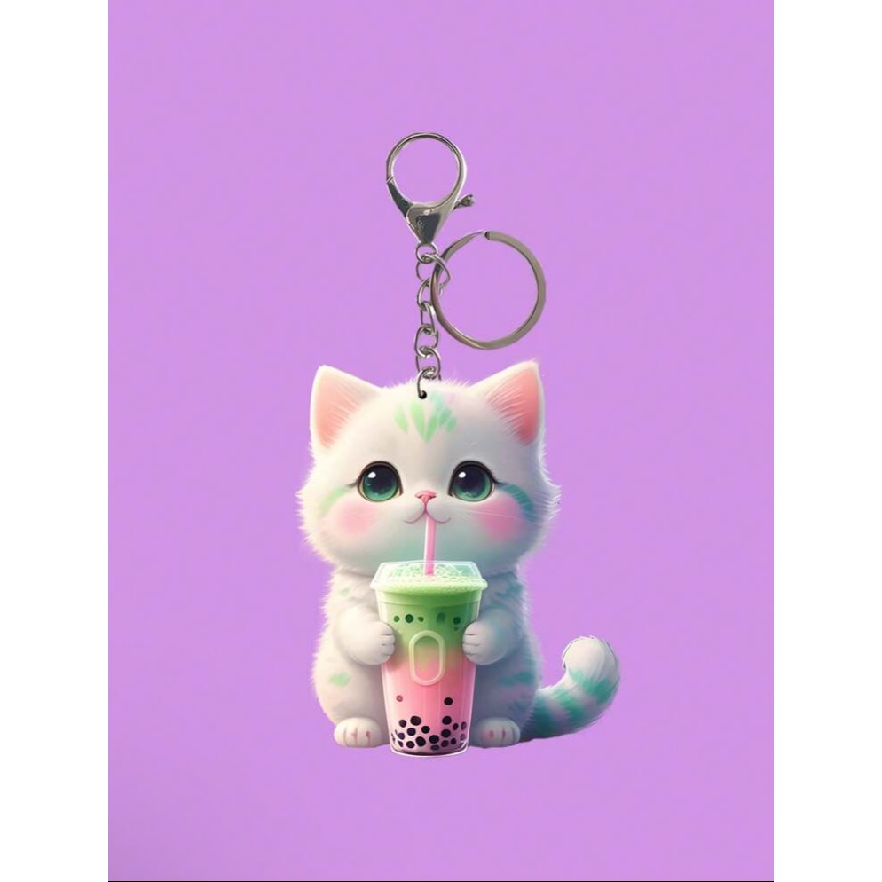 2D動物喝飲料壓克力吊飾-規格圖7