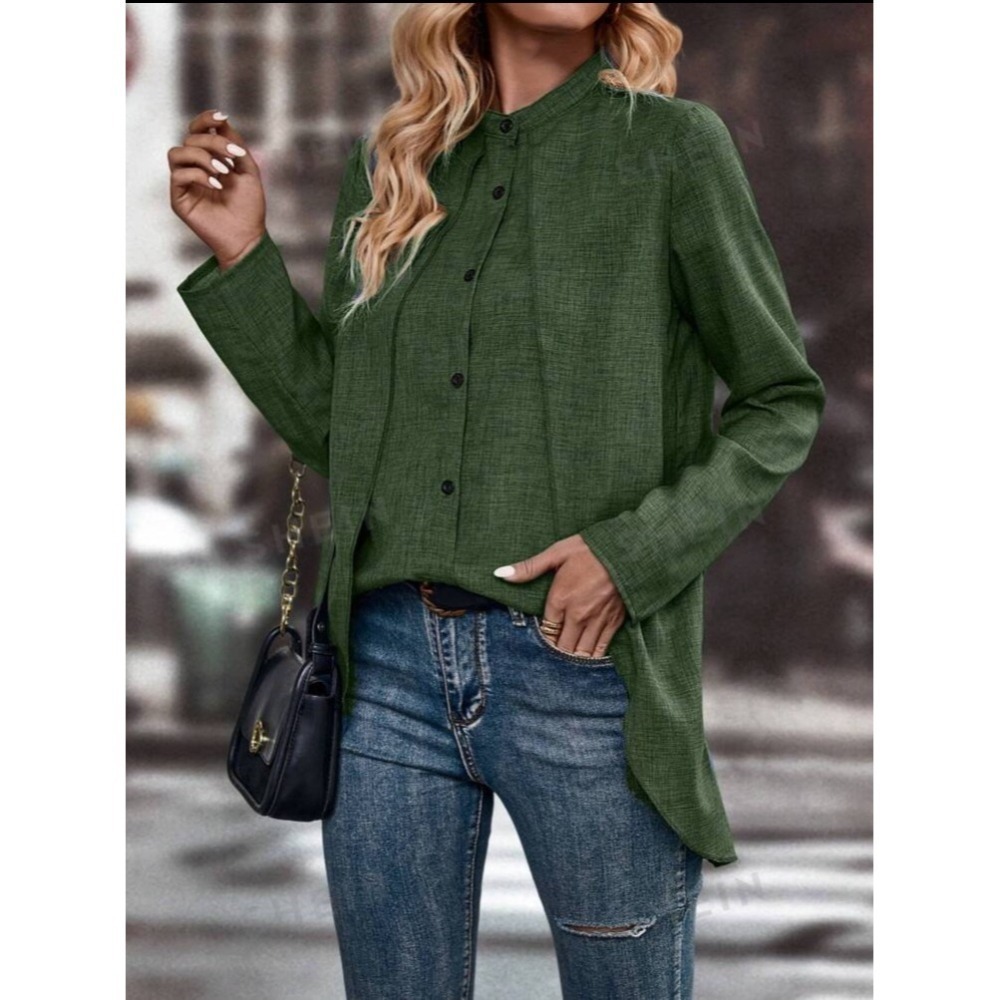 不對稱下擺襯衫-細節圖4