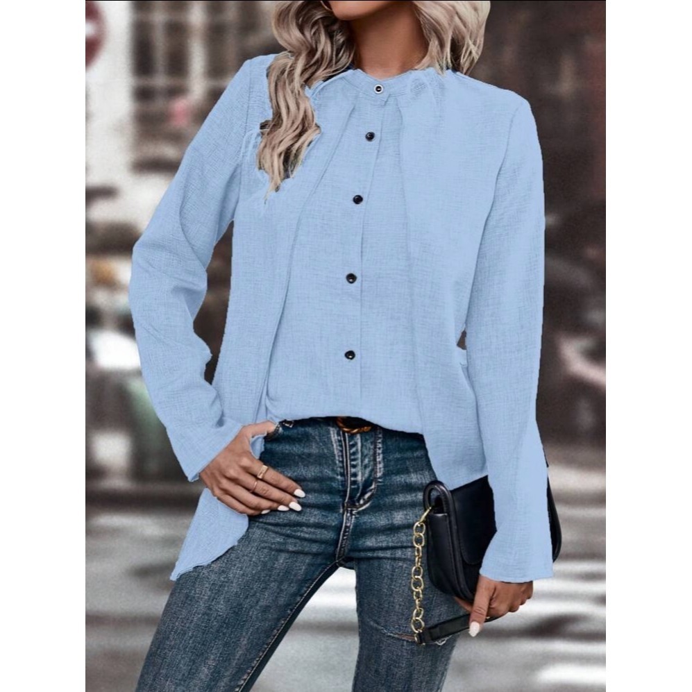 不對稱下擺襯衫-細節圖5