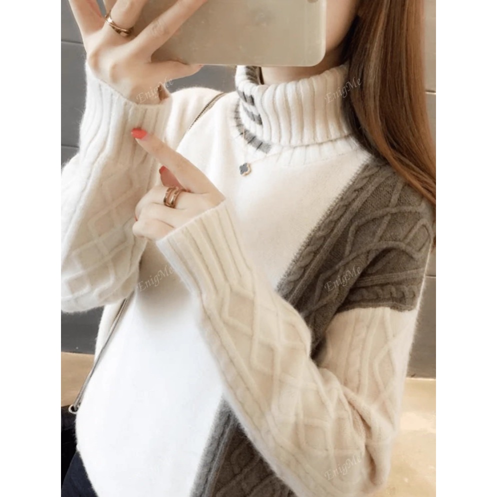 高領毛衣與長裙套裝-細節圖2