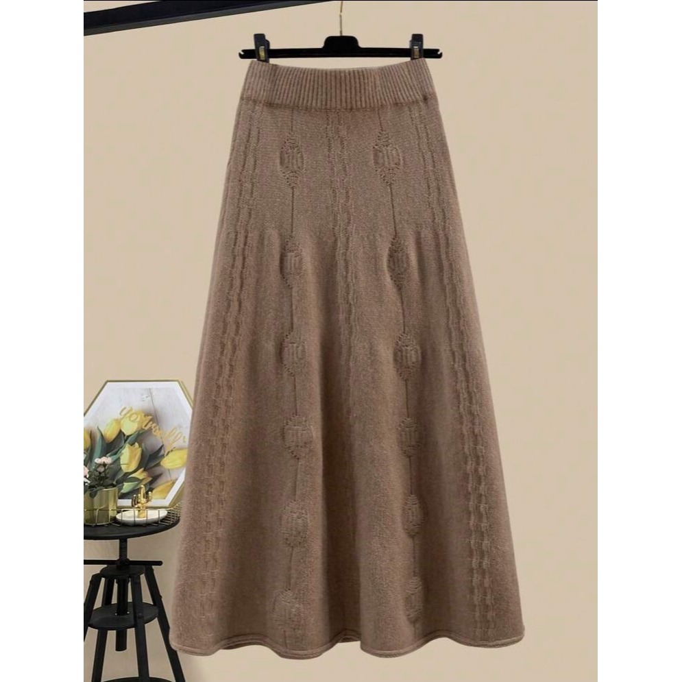 高領毛衣與長裙套裝-細節圖3