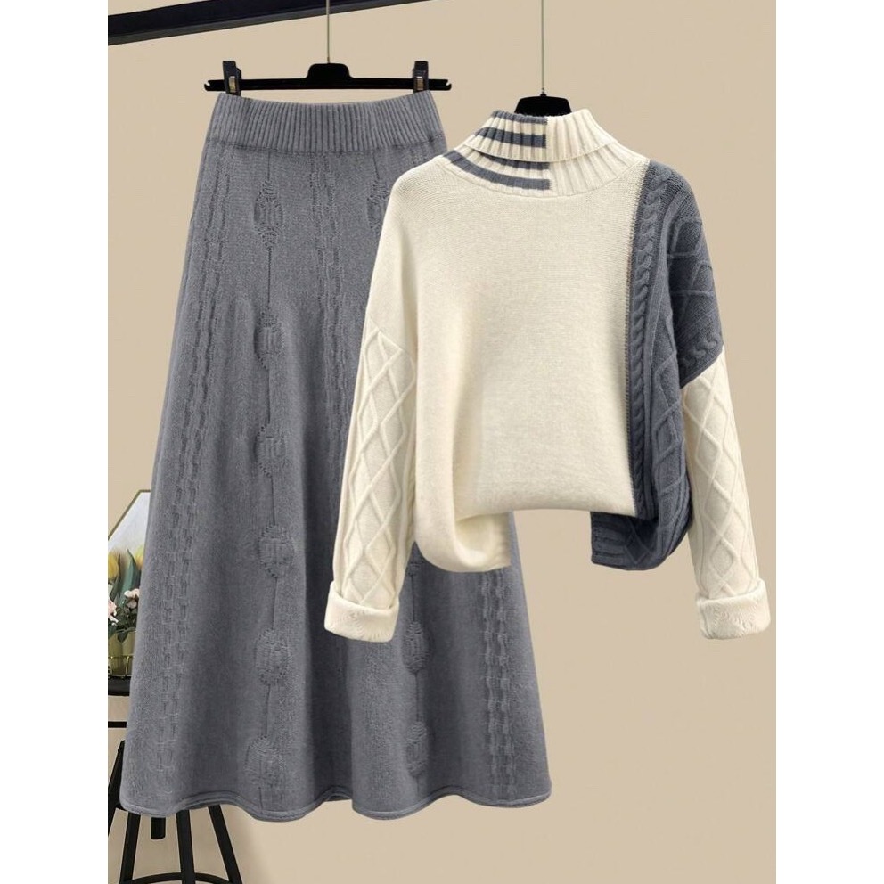 高領毛衣與長裙套裝-細節圖7