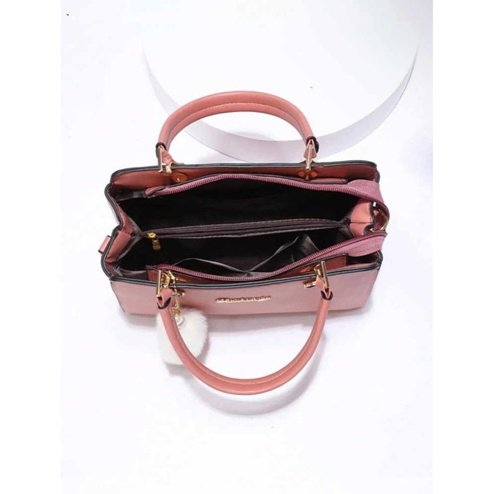 時尚手提包含絨球裝飾-細節圖11