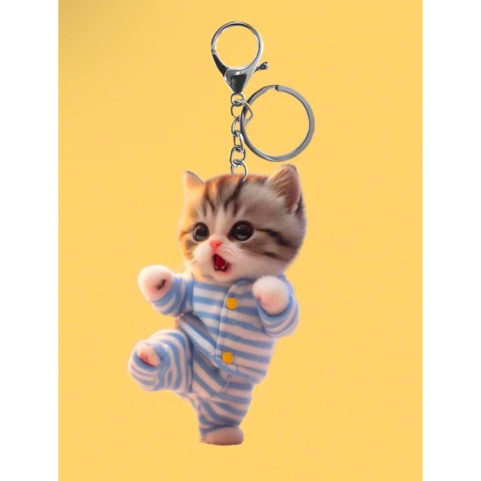 2D貓咪壓克力吊飾-細節圖3