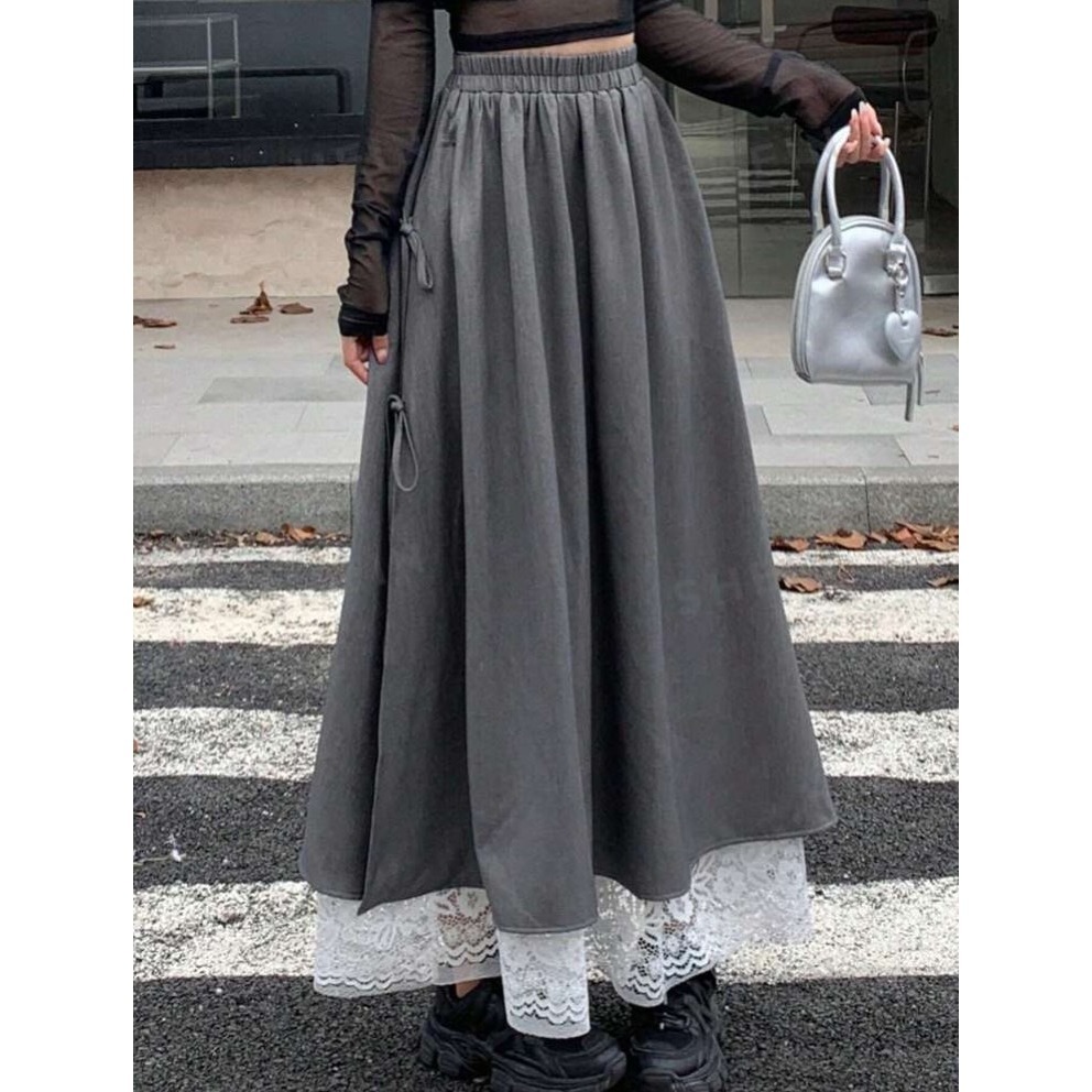 純色簡約A字裙-細節圖2