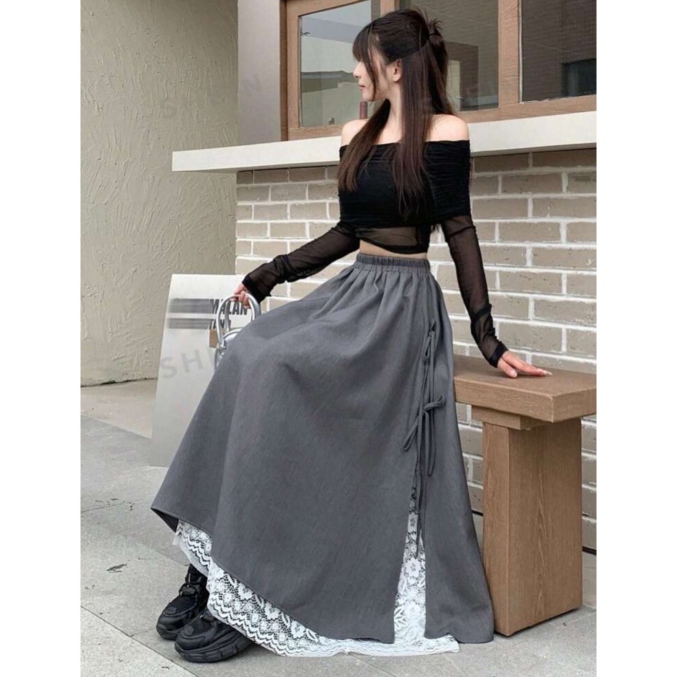 純色簡約A字裙-細節圖3