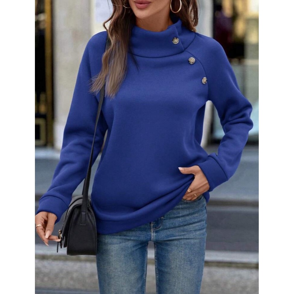 立領鈕扣保暖衣-細節圖2