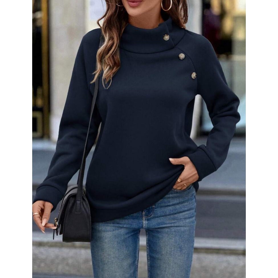 立領鈕扣保暖衣-細節圖4