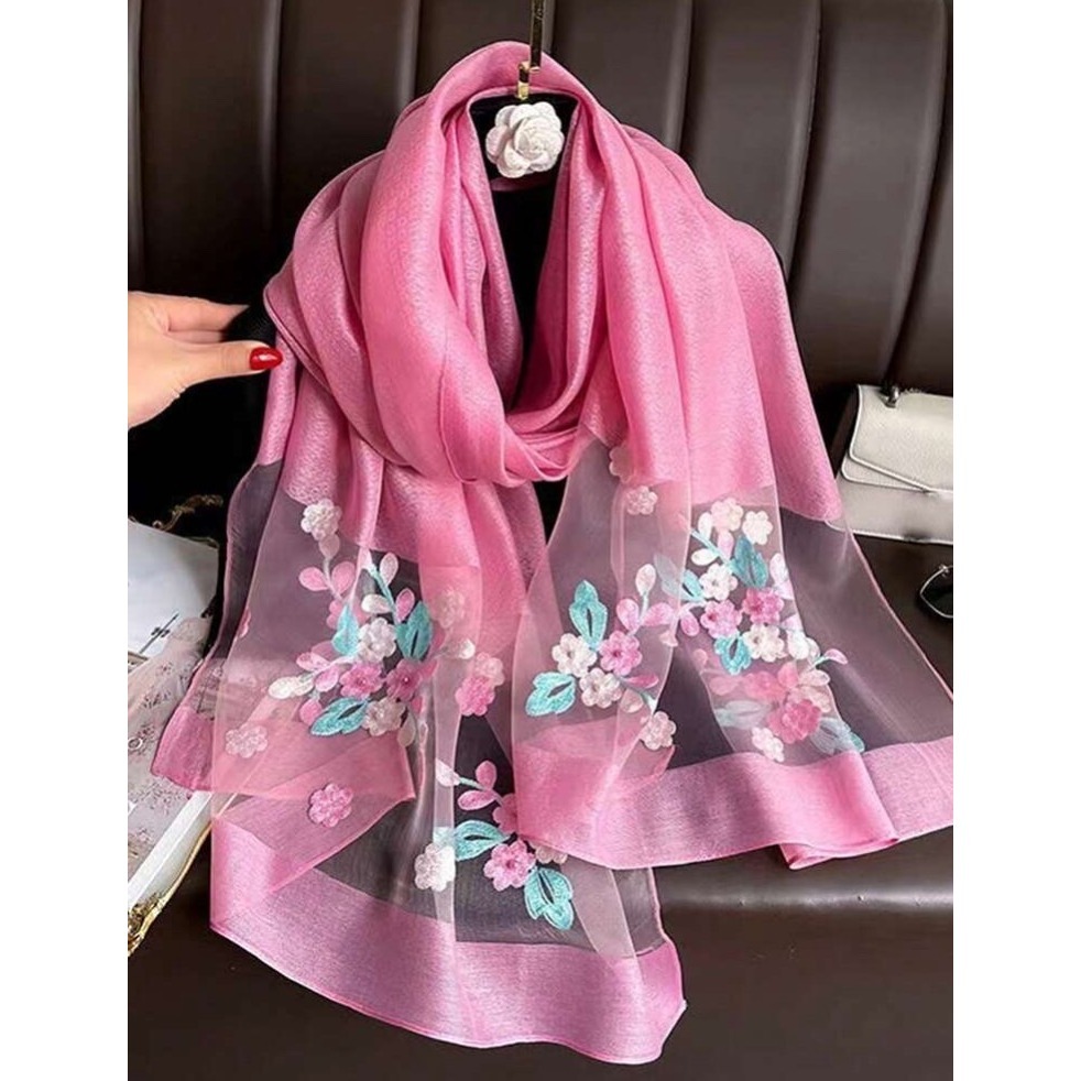 繡花珠片薄型圍巾-細節圖7