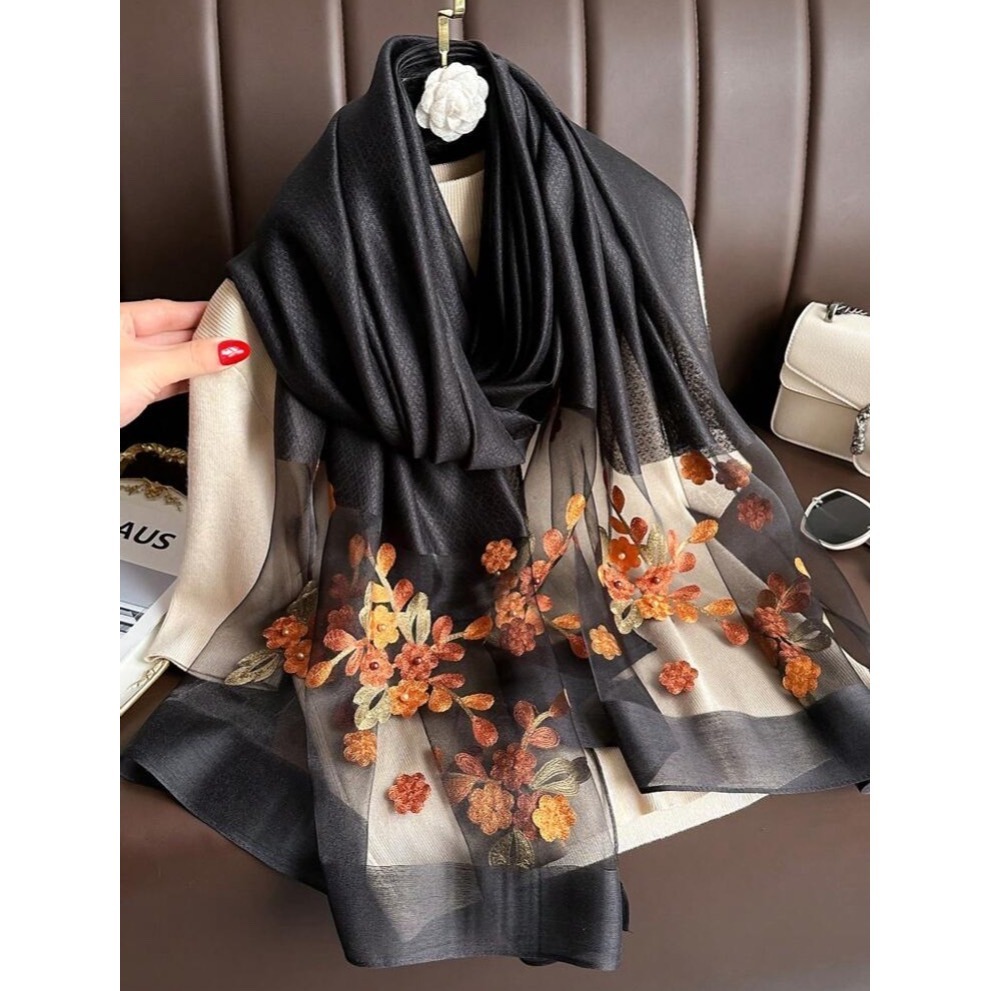 繡花珠片薄型圍巾-規格圖10