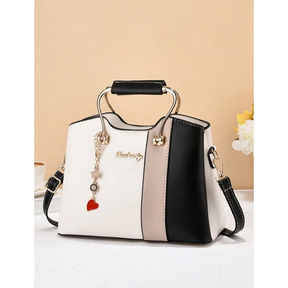 時尚撞色手提包-規格圖9