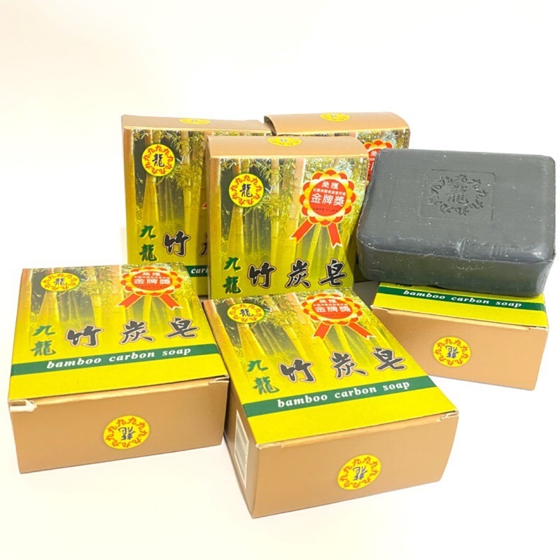 [限時免運]九龍竹炭皂-全身皆適用 台灣製造 品質有保證  2盒 (每盒六塊)-細節圖2